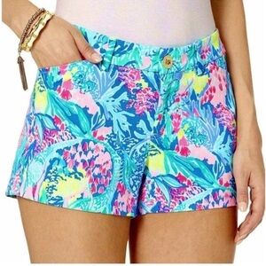 NEW Lilly Pulitzer Callahan Stretch 5” Inseam Short in Mermaids Cove—size 0